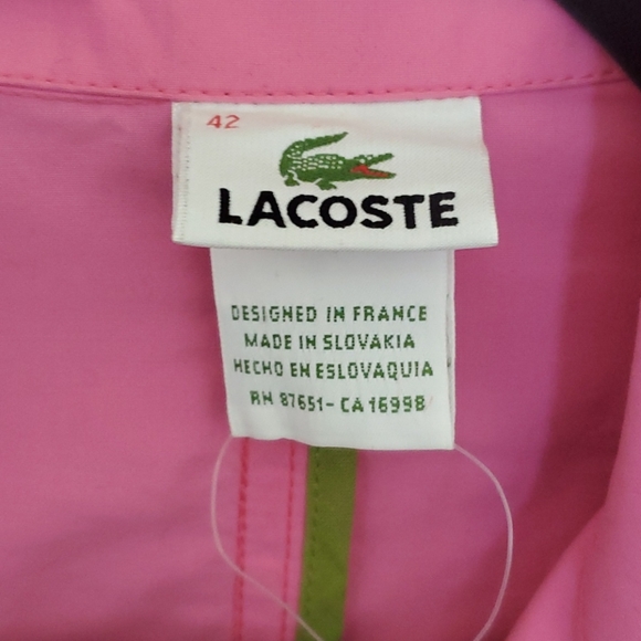 SOLD!!! LACOSTE Pink Jacket - Size 42/10 - Picture 5 of 6